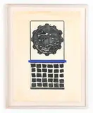 Untitled by Minna Citron, "blue band" etching print, sold Mar 2022