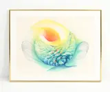 Ink and pastel by Donna Marxer, Mixed media on paper, sold Mar 2022