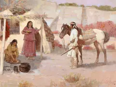 Chiricahua Homestead by Kenneth Riley, 1987, oil on board, sold Nov 2025