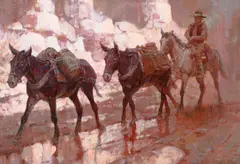 They Won the West by Kenneth Riley, acrylic on board, sold Nov 2025