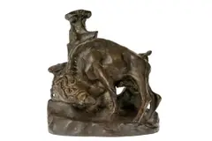 Buffalo Bookend by Charles Marion Russell, bronze, sold Nov 2025