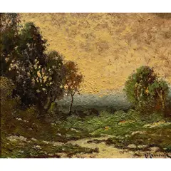 California Landscape by Carl Jonnevold, oil on board, sold Aug 2026