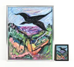 Untitled by Toby Heller, O/c and pastel study, sold Apr 2022