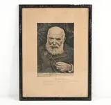 Untitled by Hans Thoma Ger., Self-portrait etching, sold Apr 2022