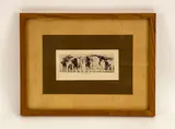 Abstract figures by Jiří Anderle, Etching, sold Apr 2022