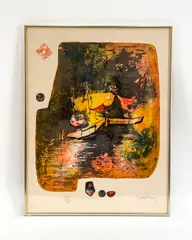 Untitled by Hoi Lebadang, Color lithograph, sold Apr 2022