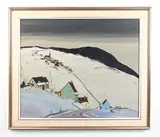 Landscape by Louis Tremblay, Oil on canvas, sold May 2022