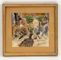 Untitled by Charles Réal, Watercolor, sold May 2022