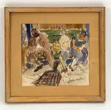 Untitled by Charles Réal, Watercolor, sold May 2022