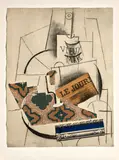 Papiers Collés 1910 by Pablo Picasso, 1914, Album (66,4 x 51 cm), en feuilles, sous portefeuille toilé composé d'une page de titre, d'un faux-titre orné d'un collag, sold Nov 2023