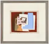 Nature Morte à la Guitare by Pablo Picasso, circa 1920, Pochoir en couleurs sur Japon, sold Nov 2023
