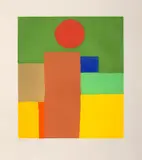 Équilibre by Etel Adnan, 2018, Eau-forte en couleurs, sold Nov 2023