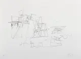 Abu Dhabi by Franck Gehry, 2007, Lithographie en noir sur Rives, sold Nov 2023