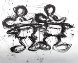 Sans titre by Joyce Pensato, 1998, Lithographie en noir, sold Nov 2023