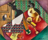 Nature morte by Jean Metzinger, circa 1913-1914, Huile sur toile, sold Dec 2023