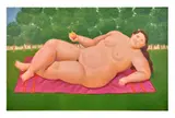 Eva by Fernando Botero, 2017, Huile sur toile, sold Dec 2023