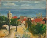 Paysage by Henryk Hayden, circa 1935-1940, Huile sur toile, sold Dec 2023