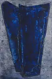 N°13x[b]-1957 forme bleu by Anna-Eva Bergman, 1957, Tempera et feuilles de métal sur toile, sold Dec 2023