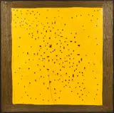 Concetto spaziale, Piazza San Marco al sole by Lucio Fontana, 1961, Huile sur toile trouée, sold Dec 2023