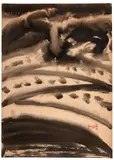Sans titre by T'ang Haywen, circa 1974, Encre sur papier fort, sold Dec 2023