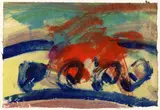 Sans titre by T'ang Haywen, circa 1975, Acrylique sur papier Japon, sold Dec 2023