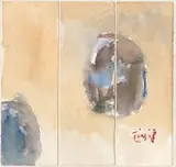 Sans titre by T'ang Haywen, circa 1983, Aquarelle sur papier (triptyque), sold Dec 2023