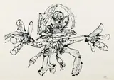 Crucifixión by Antonio Saura Atarés, 1968, Technique mixte sur papier, sold Dec 2023