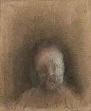 Autoportrait by Zoran Mušič, 1988, Huile sur toile, sold Dec 2023