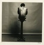 Philip Prioleau on a pedestal by Robert Mapplethorpe, 1979, Tirage argentique, sold Dec 2023