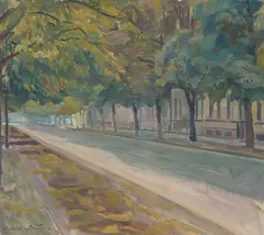 Bygdø allé by Harald Brun, Olje på lerret, sold Oct 2026
