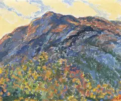 Kivledalen i Seljord by Reidar Fritzvold, 1977, Olje på lerret, sold Oct 2026