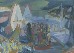 Uten tittel by Rolf Kongsvold, Olje på lerret, sold Oct 2026