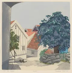 Fra Skudenes by Ferdinand Finne, 1993, Akvatint, sold Oct 2026