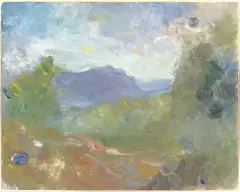 Uten tittel by Alexander Schultz, Olje på papir, sold Oct 2026