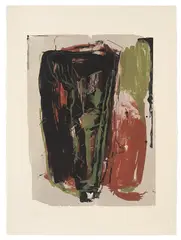 Uten tittel by Kjell Nupen, Litografi og tresnitt, sold Oct 2026
