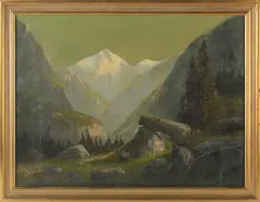 landscape by Peter Hanson, oil on canvas, sold Dec 2012
