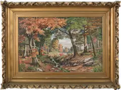 landscape by Eugene Samuel Reeser, oil on canvas, sold Oct 2012