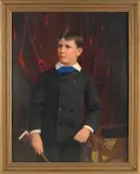 portrait of a young boy by Matthew Wilson, oil on canvas, sold Sep 2012