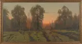 landscape by Victor Korecki, oil on canvas, sold Sep 2012