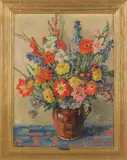still life by Elizabeth Warhanik, oil on canvas, sold Sep 2012