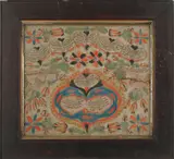 fraktur birth certificate by Joseph Lochbaum, ink and watercolor, sold Sep 2012