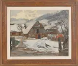landscape by Wilhelm Volz, oil on board, sold Sep 2012