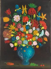 still life by Charles Jay, oil on canvas, sold Sep 2012