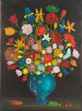 still life by Charles Jay, oil on canvas, sold Sep 2012