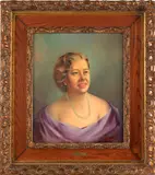 portrait of Mrs. Leonard R. Ferro by Charles Diletto, oil on canvas, sold Sep 2012