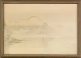 coastal scene by Samuel Triscott, watercolor, sold Sep 2012