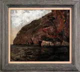 titled {Bird Cliffs by Frank Wilbert Stokes, oil on board, sold Jun 2012