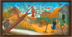 landscape by Micius Stephane, oil on board, sold Jun 2012