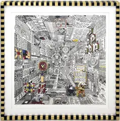 Codice Miguelito by Pedro Friedeberg, serigraph, sold Mar 2025