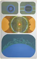 Untitled (Abstract Composition) by William Thomson, screenprint, sold Mar 2025